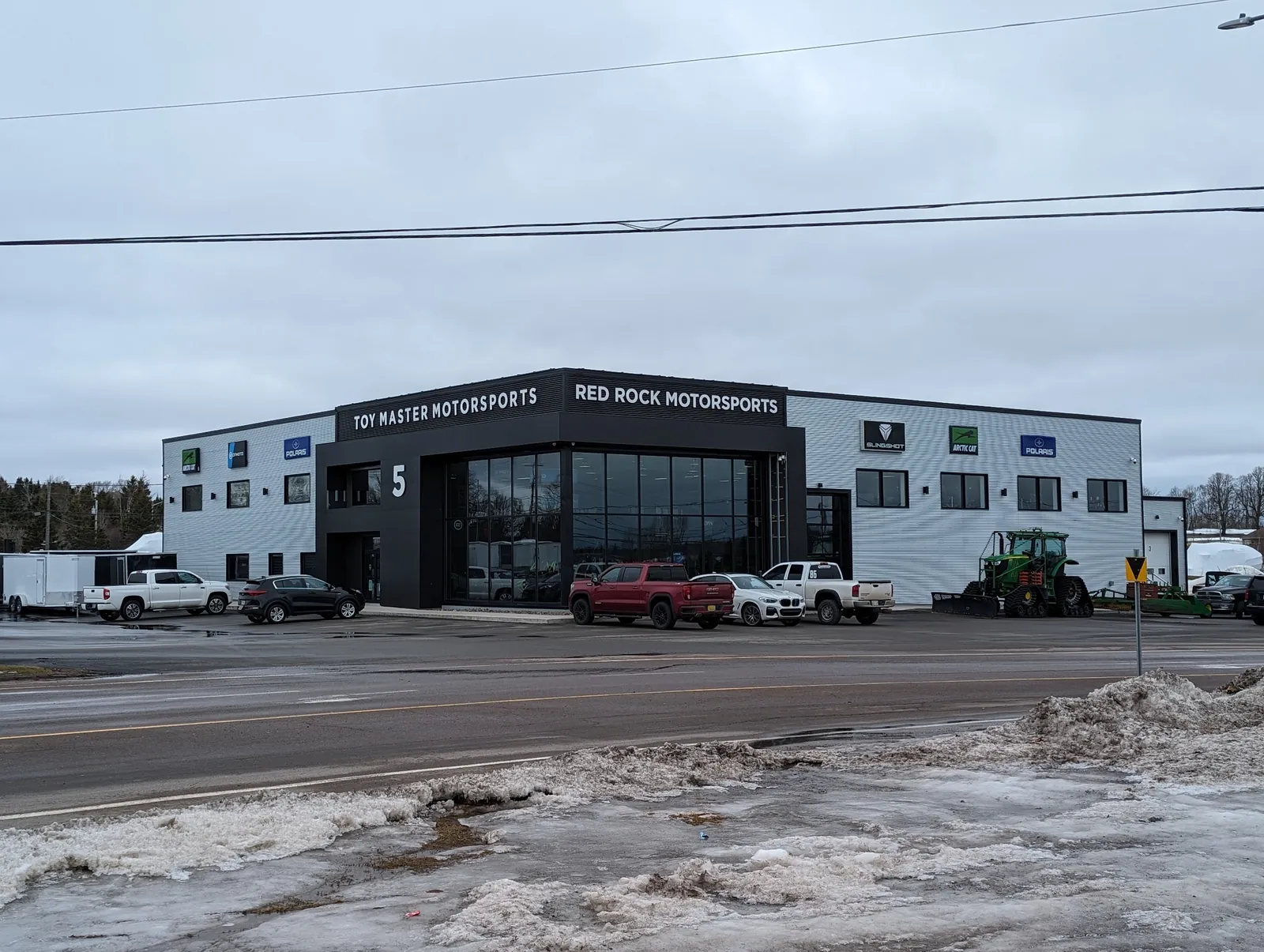 The finished Toymaster and Red Rock Motorsports storefront